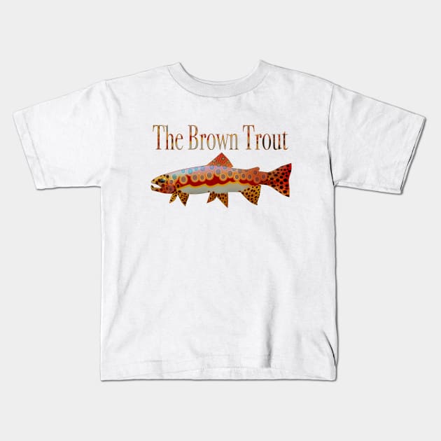 The Brown Trout Kids T-Shirt by MikaelJenei